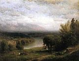 Farmhouse in a River Valley by Alexander Helwig Wyant